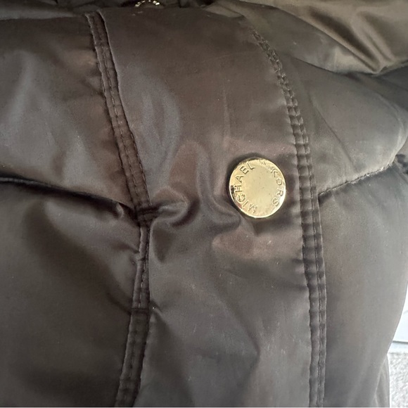 Michael Kors Coat Olive Green Faux Fur Hood Women's Medium - Picture 8 of 13